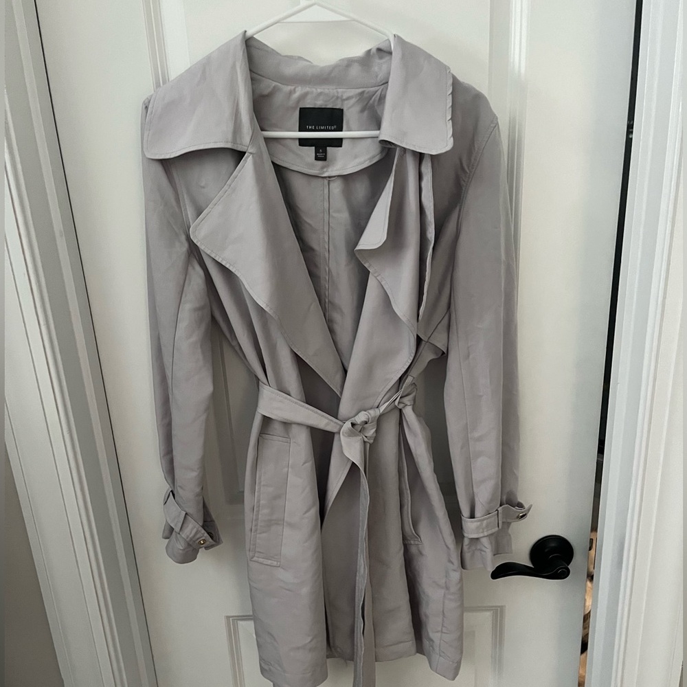 The Limited Light Gray Women's Trench Coat